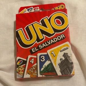 Mattel UNO El Salvador Edition - Red and Yellow